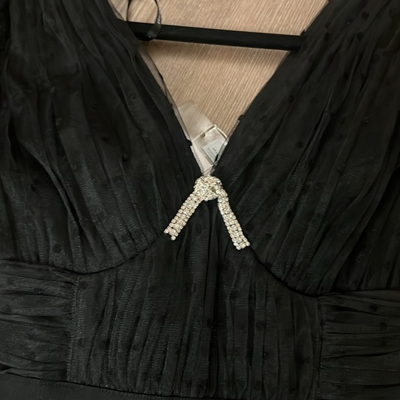 NWT Self Portrait Black Dot Mesh Mini Dress